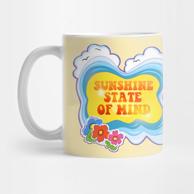 Sunshine State Of Mind Vintage Seventies Style Graphic by LittleBunnySunshine